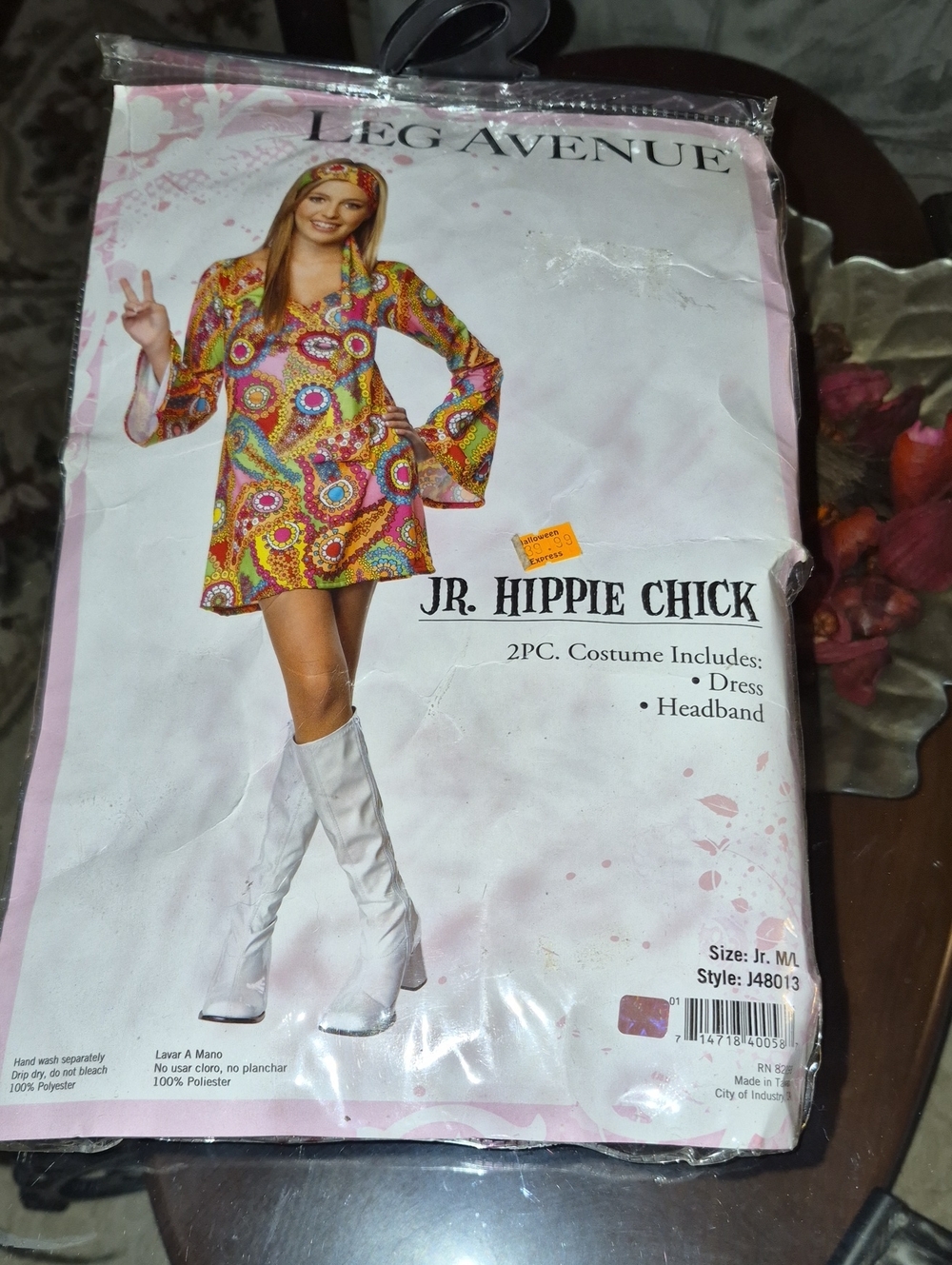 Leg Avenue Jr. Hippie Chick Costume - Multicolor